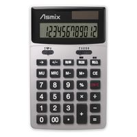 アスカ ビジネス電卓 シルバー C1251S 2台（直送品） - アスクル