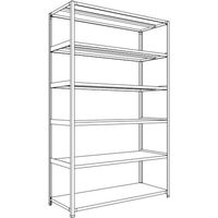 日本ファイリング NF 軽量開放棚 中棚ボルトレスタイプW1500D600H2400F6 LA85L-16 1台 136-1864（直送品）