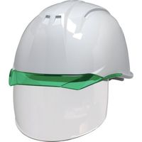 DIC 透明バイザーヘルメット(シールド面付) AA11EVOーCS KP 白/グリーン AA11EVO-CS-HA6-KP-W/G 1個（直送品）