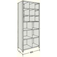 日本ファイリング NF 縦仕切付軽量物品棚W900D450H2400F7 LA83S-37 1台 135-7069（直送品）