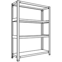 日本ファイリング NF 軽量開放棚 中棚ボルトレスタイプW1500D300H1200F5 LA45K-15 1台 135-3929（直送品）