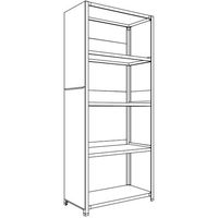 日本ファイリング NF 背板・側板付軽量物品棚W900D450H2100F5 LA73S-25 1台 135-8707（直送品）