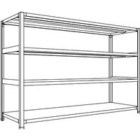 日本ファイリング NF 軽量開放棚 中棚ボルトレスタイプW1800D600H1200F4 LA46L-14 1台 135-7025（直送品）