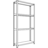 日本ファイリング NF 軽量開放棚 中棚ボルトレスタイプW900D300H1800F4 LA63K-14 1台 135-8684（直送品）