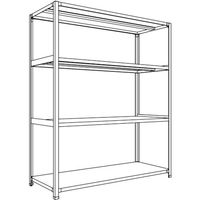 日本ファイリング NF 軽量開放棚 中棚ボルトレスタイプW1500D600H1800F4 LA65L-14 1台 136-0205（直送品）