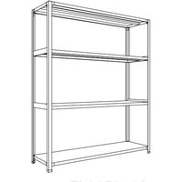 日本ファイリング NF 軽量開放棚 中棚ボルトレスタイプW1500D450H1800F4 LA65S-14 1台 135-8655（直送品）