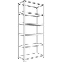 日本ファイリング NF 軽量開放棚 中棚ボルトレスタイプW900D450H2100F6 LA73S-16 1台 135-7129（直送品）