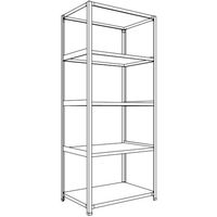 日本ファイリング NF 軽量開放棚 中棚ボルトレスタイプW900D600H2100F5 LA73L-15 1台 136-0263（直送品）