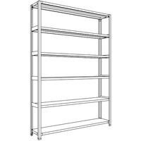 日本ファイリング NF 軽量開放棚 中棚ボルトレスタイプW1500D300H2100F6 LA75K-16 1台 136-3360（直送品）