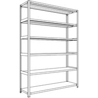 日本ファイリング NF 軽量開放棚 中棚ボルトレスタイプW1500D450H2100F6 LA75S-16 1台 136-1791（直送品）