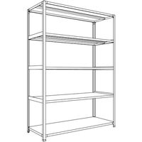 日本ファイリング NF 軽量開放棚 中棚ボルトレスタイプW1500D600H2100F5 LA75L-15 1台 135-7062（直送品）