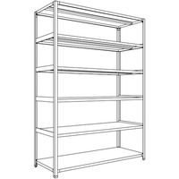 日本ファイリング NF 軽量開放棚 中棚ボルトレスタイプW1500D600H2100F6 LA75L-16 1台 135-2354（直送品）