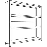 日本ファイリング NF 背板・側板付軽量物品棚W1200D300H1200F4 LA44K-24 1台 135-3912（直送品）