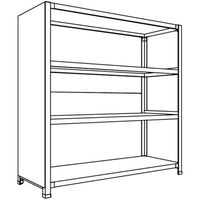 日本ファイリング NF 背板・側板付軽量物品棚W1200D450H1200F4 LA44S-24 1台 135-5526（直送品）