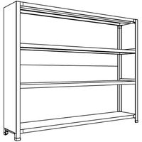 日本ファイリング NF 背板・側板付軽量物品棚W1500D300H1200F4 LA45K-24 1台 135-5438（直送品）