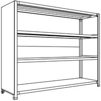 日本ファイリング NF 背板・側板付軽量物品棚W1500D450H1200F4 LA45S-24 1台 135-5508（直送品）