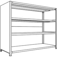 日本ファイリング NF 背板・側板付軽量物品棚W1500D600H1200F4 LA45L-24 1台 135-3872（直送品）