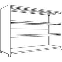 日本ファイリング NF 背板・側板付軽量物品棚W1800D600H1200F4 LA46L-24 1台 136-3457（直送品）
