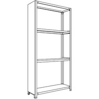 日本ファイリング NF 背板・側板付軽量物品棚W900D300H1800F4 LA63K-24 1台 135-8645（直送品）