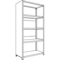 日本ファイリング NF 背板・側板付軽量物品棚W900D450H1800F5 LA63S-25 1台 136-0234（直送品）