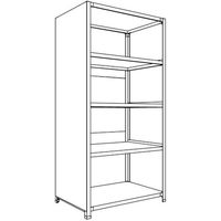 日本ファイリング NF 背板・側板付軽量物品棚W900D600H1800F5 LA63L-25 1台 136-1832（直送品）