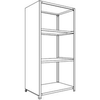 日本ファイリング NF 背板・側板付軽量物品棚W900D600H1800F4 LA63L-24 1台 136-3401（直送品）