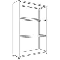 日本ファイリング NF 背板・側板付軽量物品棚W1200D450H1800F4 LA64S-24 1台 135-8704（直送品）