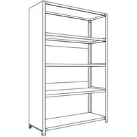 日本ファイリング NF 背板・側板付軽量物品棚W1200D450H1800F5 LA64S-25 1台 135-2351（直送品）