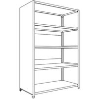 日本ファイリング NF 背板・側板付軽量物品棚W1200D600H1800F5 LA64L-25 1台 135-3965（直送品）