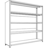 日本ファイリング NF 背板・側板付軽量物品棚W1800D450H1800F5 LA66S-25 1台 136-0220（直送品）