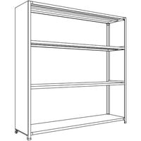 日本ファイリング NF 背板・側板付軽量物品棚W1800D450H1800F4 LA66S-24 1台 136-0223（直送品）