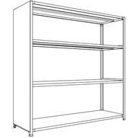 日本ファイリング NF 背板・側板付軽量物品棚W1800D600H1800F4 LA66L-24 1台 135-5537（直送品）