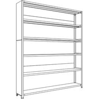 日本ファイリング NF 背板・側板付軽量物品棚W1800D300H2100F6 LA76K-26 1台 136-1824（直送品）