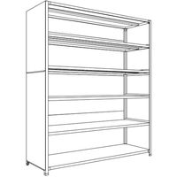 日本ファイリング NF 背板・側板付軽量物品棚W1800D600H2100F6 LA76L-26 1台 136-0198（直送品）