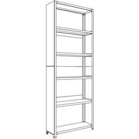 日本ファイリング NF 背板・側板付軽量物品棚W900D300H2400F6 LA-83K26 1台 135-7106（直送品）