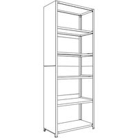 日本ファイリング NF 背板・側板付軽量物品棚W900D450H2400F6 LA83S-26 1台 136-0206（直送品）