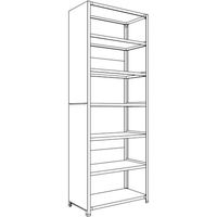 日本ファイリング NF 背板・側板付軽量物品棚W900D450H2400F7 LA83S-27 1台 136-0283（直送品）