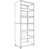 日本ファイリング NF 背板・側板付軽量物品棚W900D600H2400F7 LA83L-27 1台 135-8658（直送品）