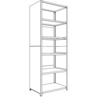 日本ファイリング NF 背板・側板付軽量物品棚W900D600H2400F6 LA83L-26 1台 136-0229（直送品）