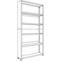 日本ファイリング NF 背板・側板付軽量物品棚W1200D300H2400F6 LA84K-26 1台 136-1806（直送品）