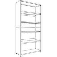 日本ファイリング NF 背板・側板付軽量物品棚W1200D450H2400F6 LA84S-26 1台 136-3435（直送品）