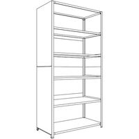 日本ファイリング NF 背板・側板付軽量物品棚W1200D600H2400F6 LA84L-26 1台 135-7017（直送品）