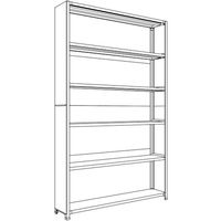 日本ファイリング NF 背板・側板付軽量物品棚W1500D300H2400F6 LA85K-26 1台 135-8646（直送品）