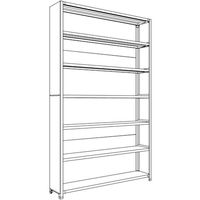 日本ファイリング NF 背板・側板付軽量物品棚W1500D300H2400F7 LA85K-27 1台 136-3450（直送品）