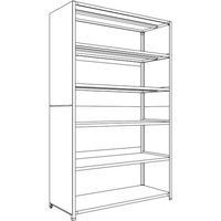 日本ファイリング NF 背板・側板付軽量物品棚W1500D600H2400F6 LA85L-26 1台 135-3931（直送品）