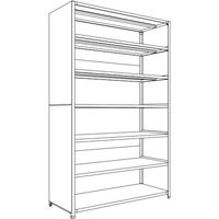 日本ファイリング NF 背板・側板付軽量物品棚W1500D600H2400F7 LA85L-27 1台 136-3443（直送品）