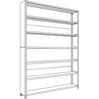 日本ファイリング NF 背板・側板付軽量物品棚W1800D300H2400F7 LA86K-27 1台 136-3381（直送品）