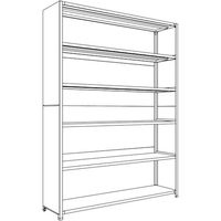 日本ファイリング NF 背板・側板付軽量物品棚W1800D450H2400F6 LA86S-26 1台 135-7033（直送品）