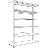 日本ファイリング NF 背板・側板付軽量物品棚W1800D600H2400F6 LA86L-26 1台 136-0225（直送品）