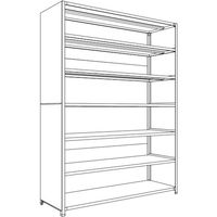 日本ファイリング NF 背板・側板付軽量物品棚W1800D600H2400F7 LA86L-27 1台 136-4938（直送品）